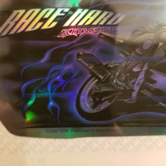'02 ZUM Cycle "Race Hard" prism vending mach. sticker - Picture 4 of 6
